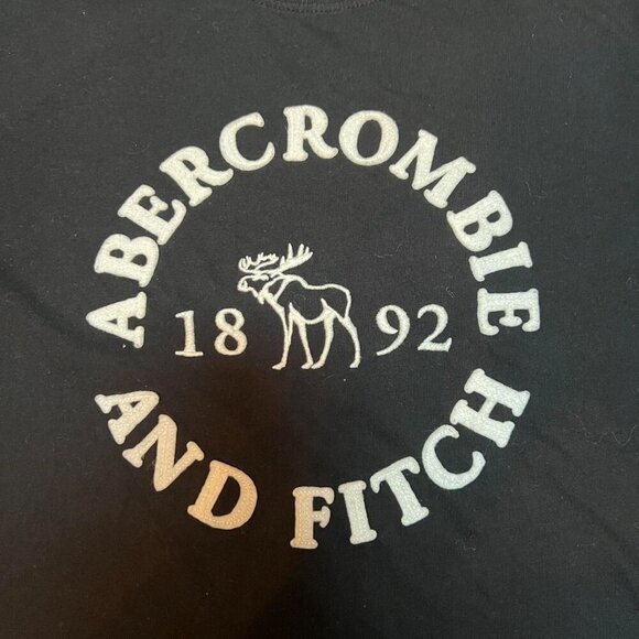 Abercrombie & Fitch Black 1892 Moose Logo Graphic T-Shirt Men’s Size M - Picture 2 of 6